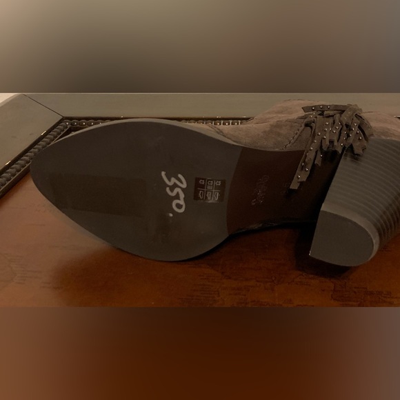 New $350 Coach Jemma Westin Fringe Suede Leather Pointed toe Block Heel Bootie - Picture 8 of 12